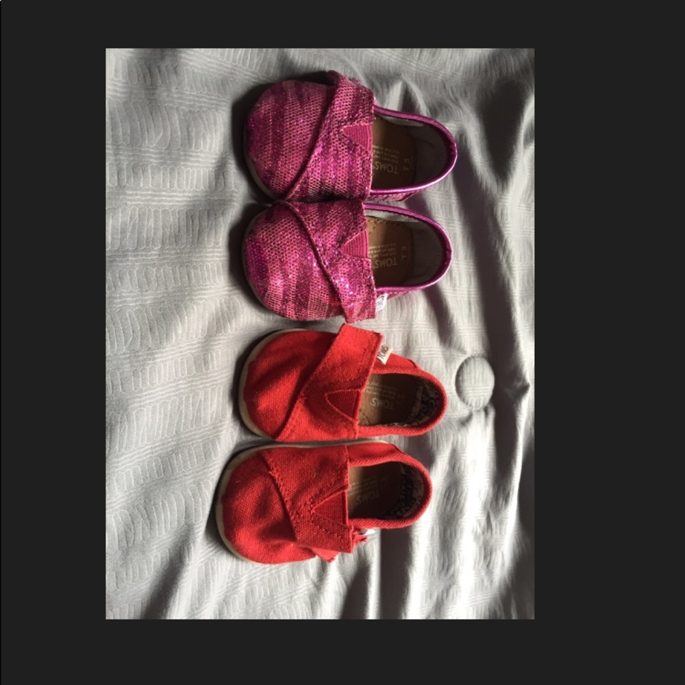 Pink & red toms